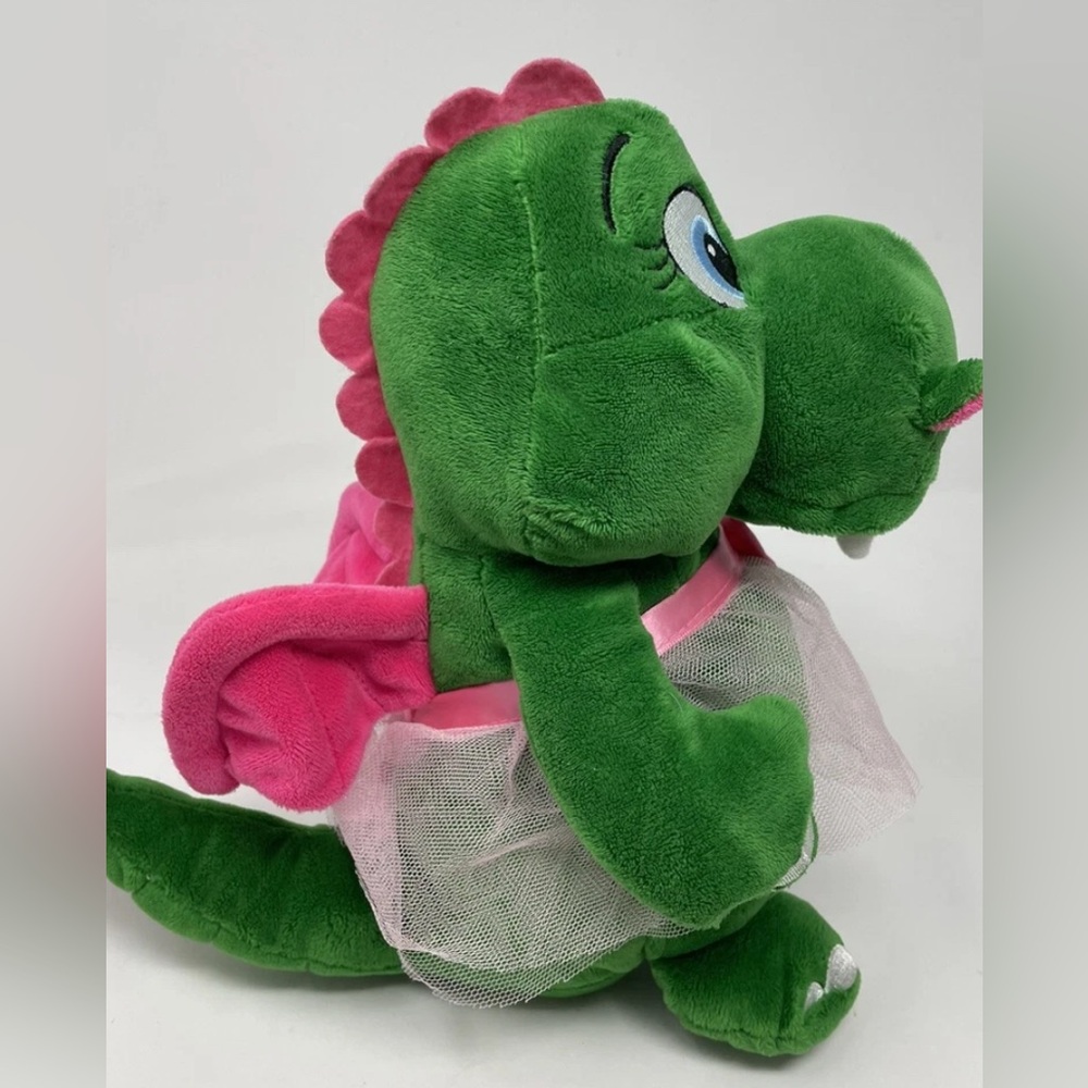 Lego Land Olivia Plush Green Dragon Alligator Pink Tutu Ballet Skirt 10” - Picture 2 of 4